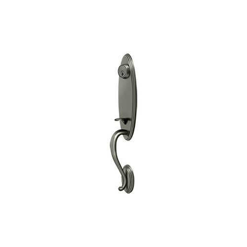 St. Ann Handleset, Entry, Solid Brass Antique Nickel