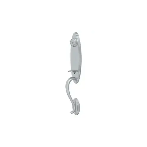 St. Ann Handleset, Entry, Solid Brass Brushed Chrome