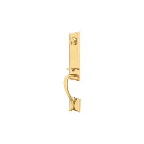 Kingston Handleset, Entry, Solid Brass