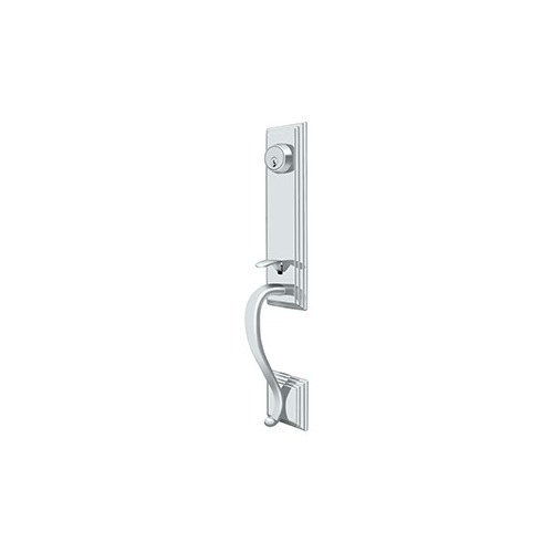 Kingston Handleset, Entry, Solid Brass Polished Chrome