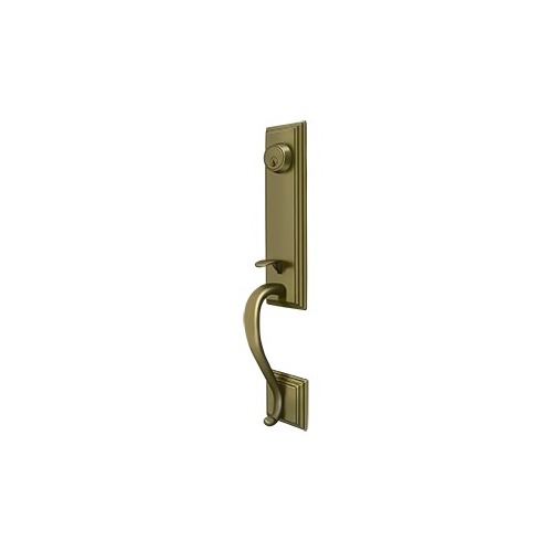 Kingston Handleset, Entry, Solid Brass