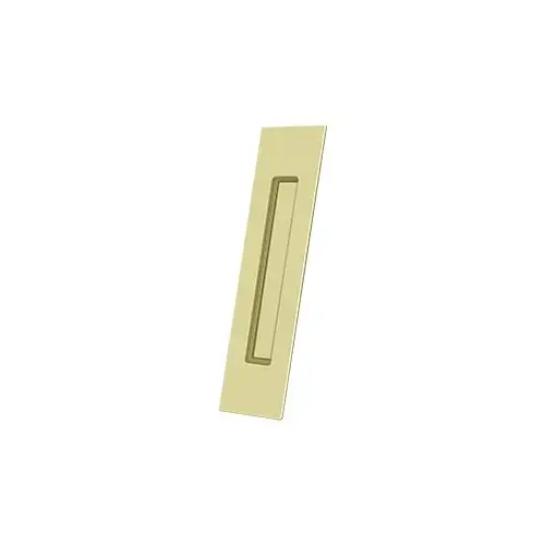 Flush Pull, Rectangular, HD, 10" x 2-1/4" x 1/2", Solid Brass in Unlacquered Brass