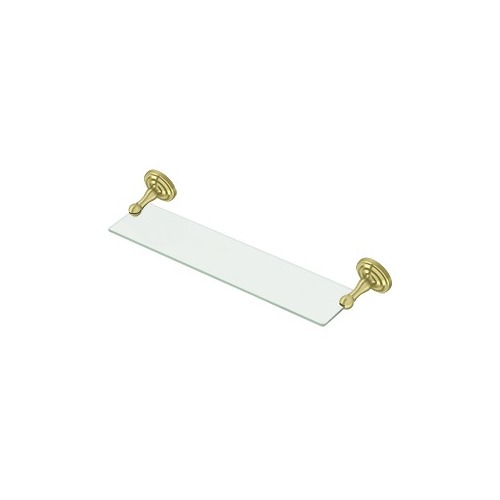 18" Towel Shelf; R-Series; Bright Brass Finish