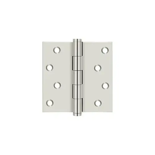 4" x 4" Square Hinges Residential / Zig-Zag in Polished Nickel Pair