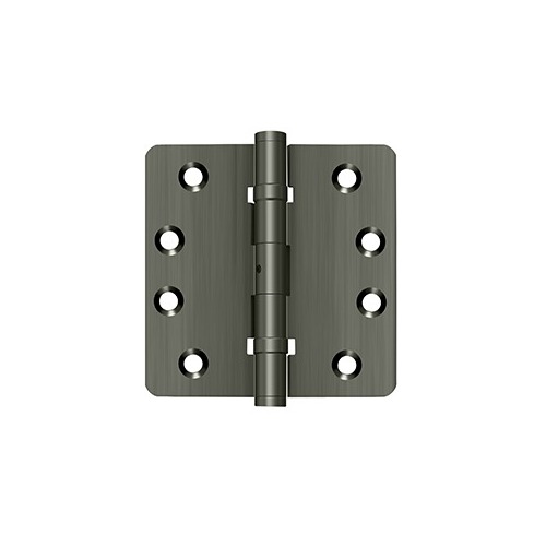 4" x 4" x 1/4" Radius Hinges, Ball Bearings, NRP, Solid Brass in Antique Nickel Pair