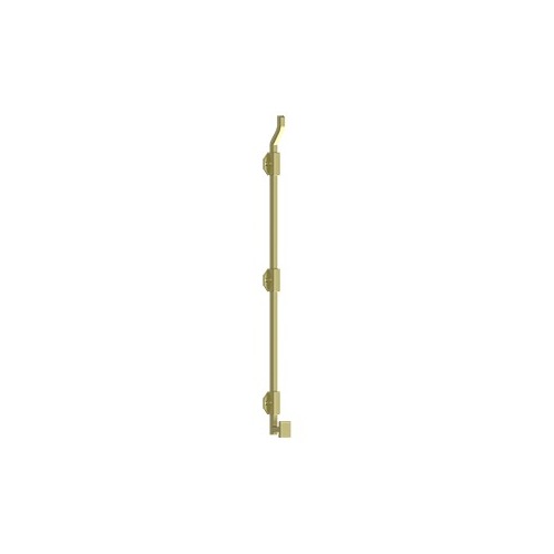 26" Modern Offset Surface Bolt, HD, Solid Brass in Polished Brass