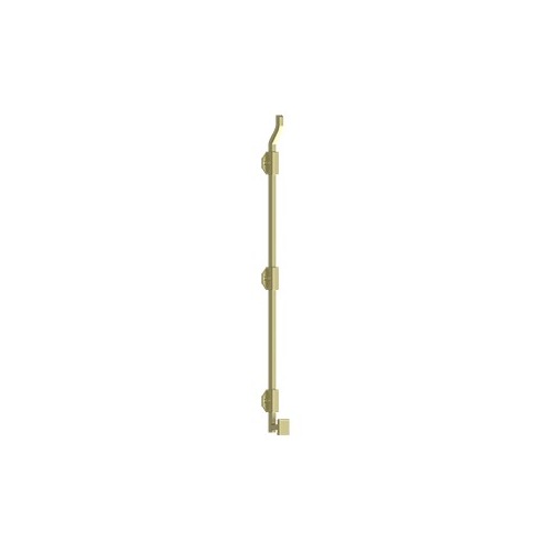 26" Modern Offset Surface Bolt, HD, Solid Brass in Unlacquered Brass