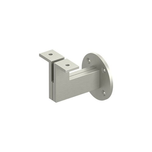 Modern Handrail Bracket, 3-1/4" Projection, Heavy Duty in Brushed Nickel