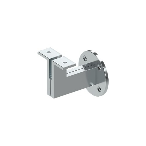 Modern Handrail Bracket, 3-1/4" Projection, Heavy Duty in Polished Chrome