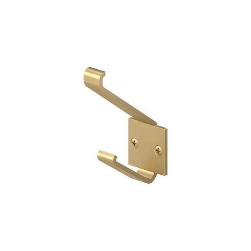 Modern Hook, 2-1/4" Projection in Brushed Brass