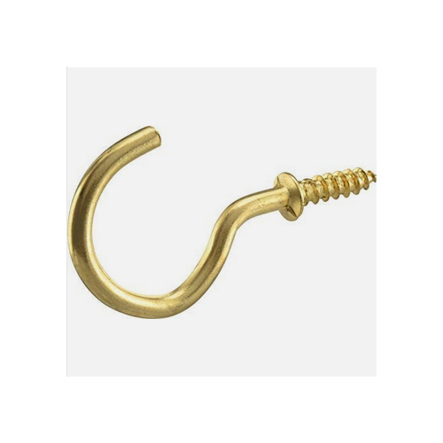 Hindley Mfg. Co., Inc. 11925-XCP100 Cup Hook 1/2" - Brass - pack of 100