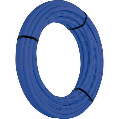 PEX Coil Pipe, Cold Water, Blue, 3/4 In. Rigid Copper Tube Size x 100 Ft.