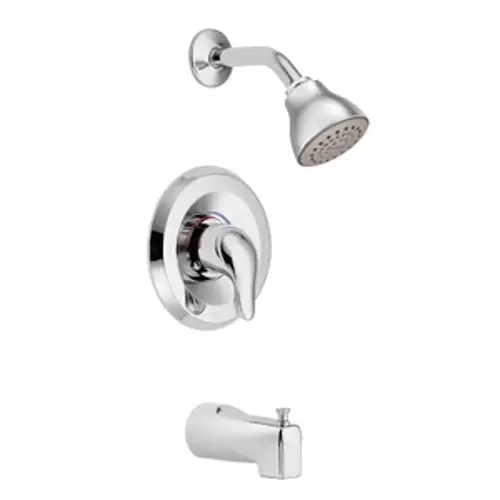 Chateau Posi-Temp Single-Handle 1-Spray Tub and Shower Faucet with Valve in Chrome (Valve Included)