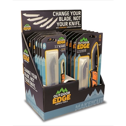 Outdoor Edge RLD-9 3.5" 9 Piece Razor Edc / 4 Piece Rr-6 Display