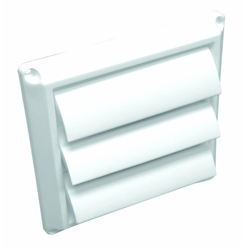 LAMBRO INDUSTRIES 267W Louvered Vent, Plastic, Wall Installation