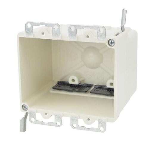 Allied Moulded R9329-EWK Electrical Box Old Work 32.5 cu in Square Fiberglass 2 gang Off White Off White