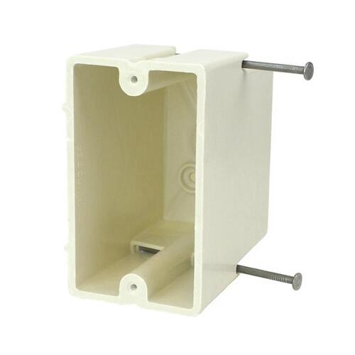 Allied Moulded R1099-N75 Electrical Box New Work 22.5 cu in Rectangle Fiberglass 1 gang Off White Off White