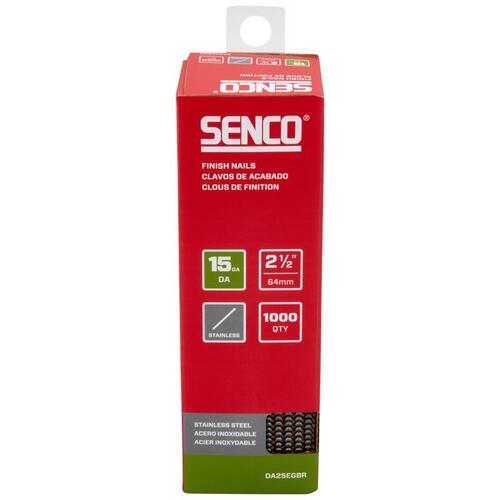 Senco DA25EGBR Nail 2-1/2" Finishing Stainless Steel Brad Head Silver