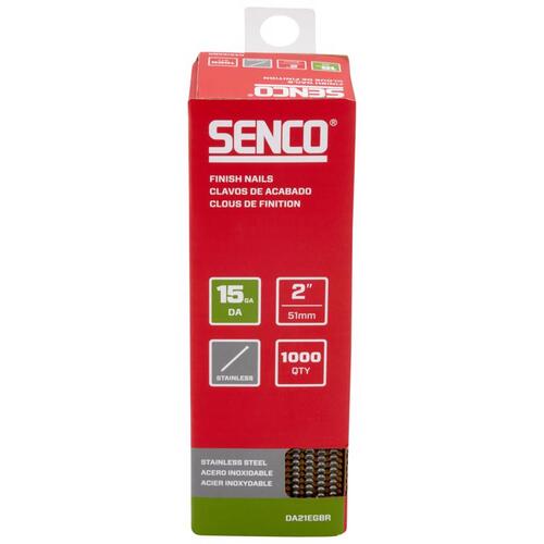 Senco DA21EGBR Nail 2" Finishing Stainless Steel Brad Head Silver