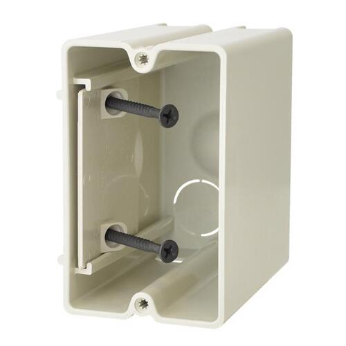 Allied Moulded RSB-1 Outlet Box Sliderbox New and Old Work 23 cu in Rectangle Fiberglass 1 gang Off White Off White