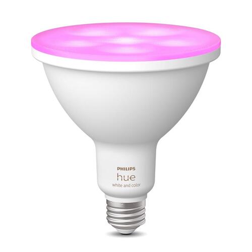 LED Bulb Hue PAR 38 E26 (Medium) Smart-Enabled Color Changing 100 Watt Equivalence Glass