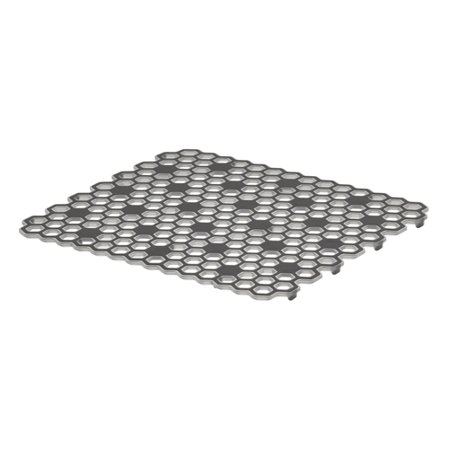 SPECTRUM A33012 Sink Mat Hexa 10.5" L X 0.5" W X 12" H Plastic Clear/Gray