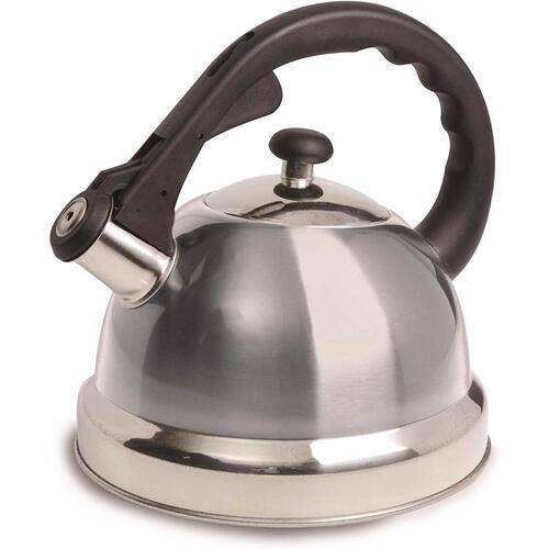 Gibson 108075-01 Tea Kettle Silver Whistling Stainless Steel 2.2 qt Silver