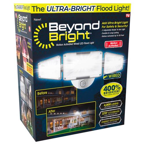 Beyond Bright BEBRF-PD24 Sensor Light Gloss White Motion-Sensing LED Gloss