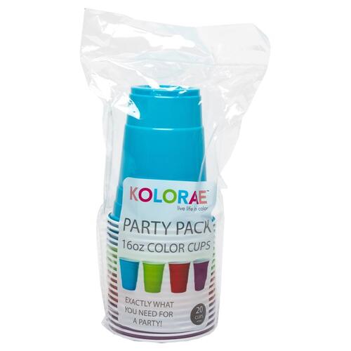 Cup Kolorea 16 oz Assorted Plastic High Gloss