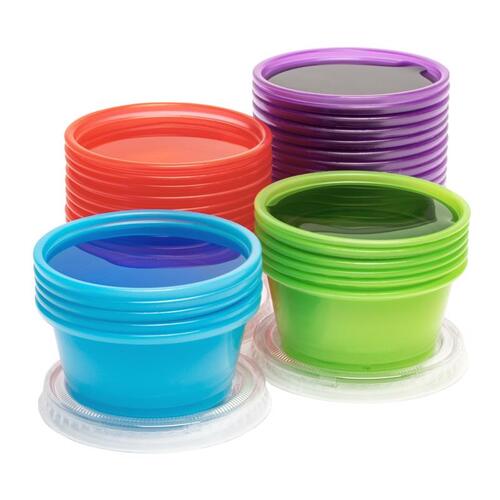 Blueoco KOL-0833 Tasting Cups with Lid Kolorae 2 oz Assorted Polypropylene Assorted