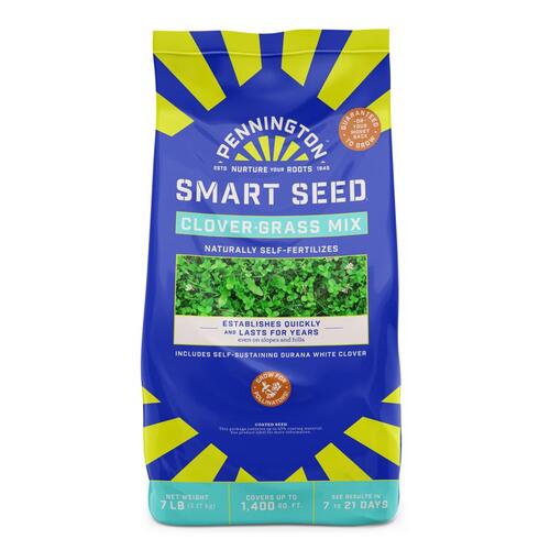 Pennington 100547419 Grass Seed Smart Seed Clover Grass Mix Full Sun/Light Shade 7 lb