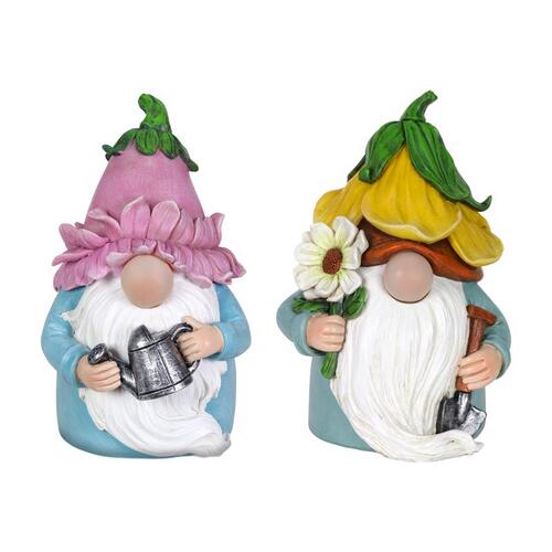 Exhart 70791-A Garden Statue Resin Multi-color 7.48" Gnome Multi-color