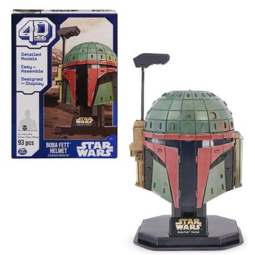 4D Build 6068741 3D Puzzle Boba Fett Helmet Multicolored 93 pc Multicolored