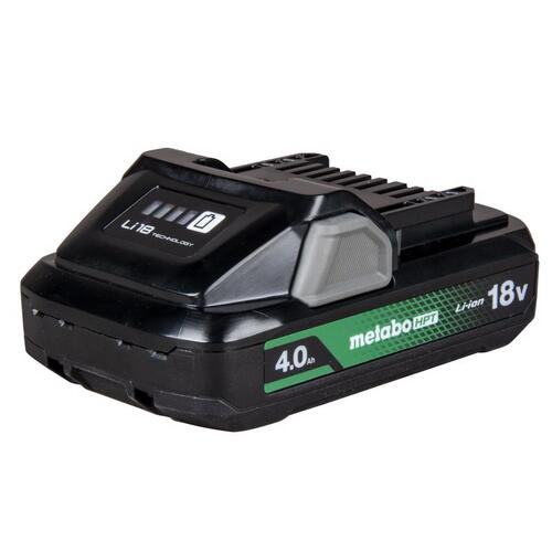 Metabo HPT 378681M Slide Type Battery with Fuel Indicator, 18 V Battery, 4 Ah, 25 min Charging