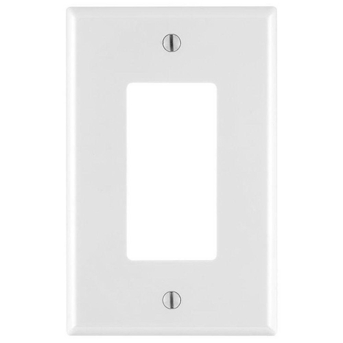 Leviton M52-0PJ26-0WM Decora 1-Gang White Decorator/Rocker Midway Nylon Wall Plate - pack of 10