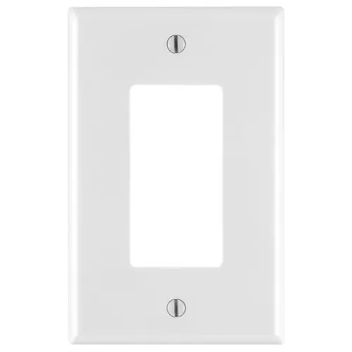 Leviton M52-0PJ26-0WM Decora 1-Gang White Decorator/Rocker Midway Nylon Wall Plate - pack of 10