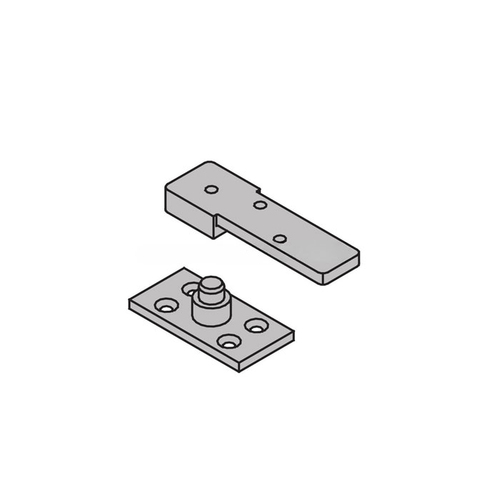 1-1/2" Center Hung Base Plate Bottom Pivot 500 Pounds Aluminum Painted Finish