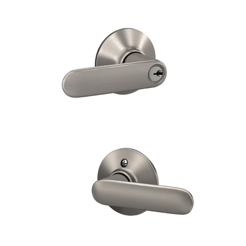 Davlin Lever Storeroom Lock C Keyway with 16211 Latch and 10063 Strike Satin Nickel Finish