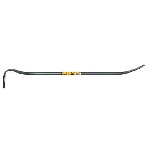 Wrecking Bar, 36 in L, Steel, Black, 7/8 in