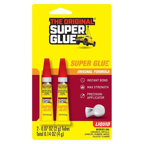 The Original Super Glue 11710331 SGH22J Glue, Liquid, Transparent, 2 g, Tube - pack of 2