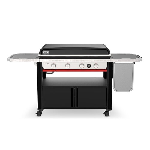 Griddle Grill, Liquid Propane, 4-Burner, Black