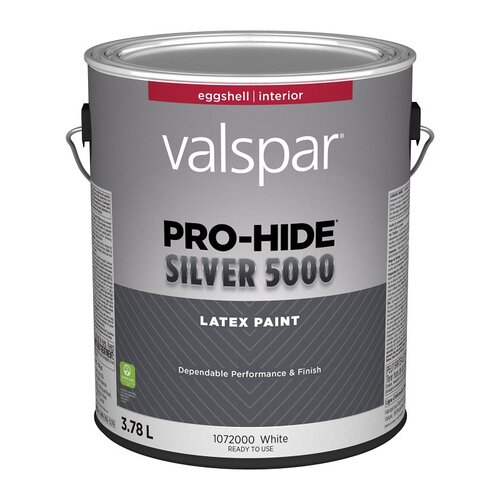 Interior Paint, Eggshell, White, 1 gal, 37 sq-m Coverage Area