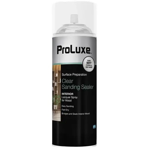 ProLuxe PLX015S/54 Sanding Sealer, Satin, Aerosol, Clear, 12 oz, Spray Bottle