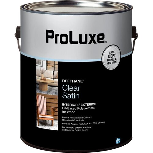 Defthane Polyurethane, Satin, Liquid, Clear, 1 gal