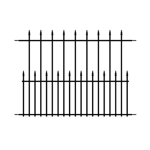 Nuvo Iron TEQF2 Tiger Eye Double Panel, 48 in H, Metal, Black