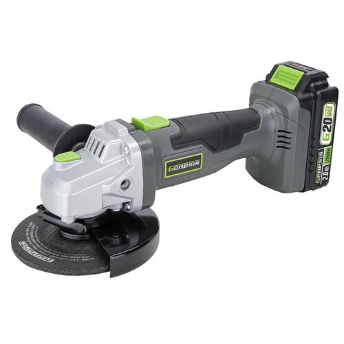 Genesis GLAG2045B G20 Max Angle Grinder, Battery Included, 20 V, 2 Ah, 5/8-11 Arbor, 4-1/2 in Dia Wheel