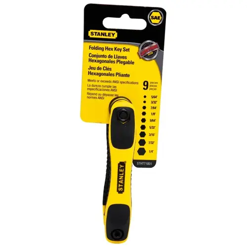 Hex Key Set, 9-Piece, Black