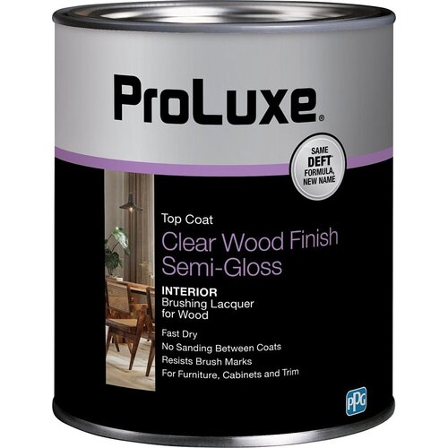 ProLuxe PLX011/04 Lacquer, Semi-Gloss, Liquid, Clear, 1 qt