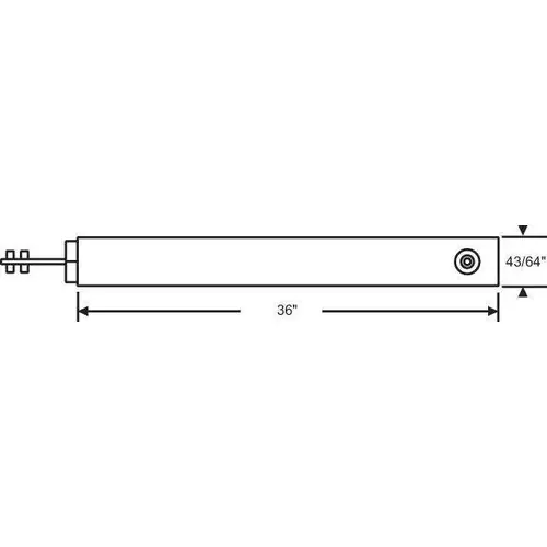 36in Ultra Lift Balance 28Lbs Gray Tube