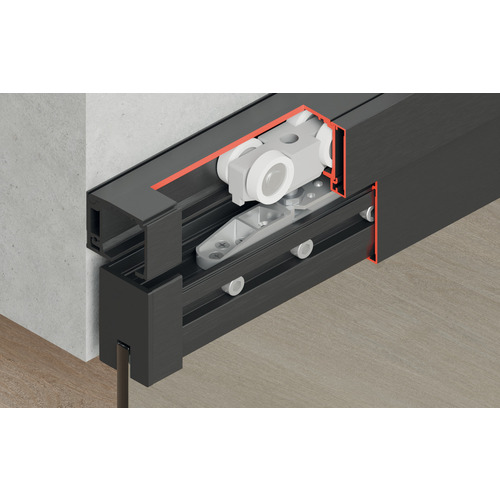 Sliding Door Fitting Slido D-Line 11 Set Without Running Track 80 kg - 780 mm